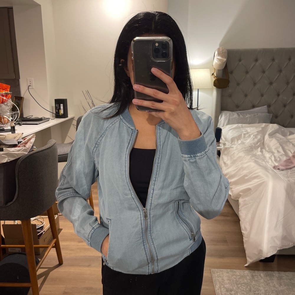 Denim bomber jacket
